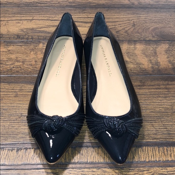 Loeffler Randall Willow Blue Patent Leather Flats - Picture 2 of 16